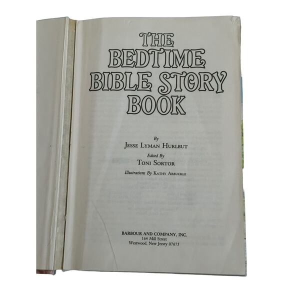 Bedtime Bible Story Book VTG 1989 HC Kids Jesse L. Hurlbut 365 Days READ NOTE - Picture 5 of 8